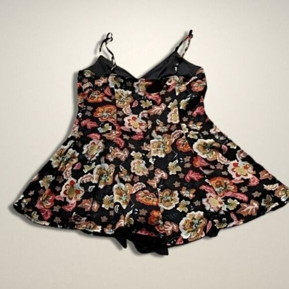 Rokoko Floral Romper Multicolor Adjustable Spaghetti Straps Medium - Picture 2 of 11